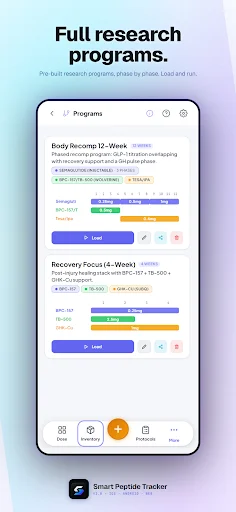 Smart Peptide Tracker: Optimiza tu Seguimiento de Péptidos - Screenshot 3