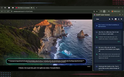ChatGPT Audio Translator: Transcripción y Traducción en Vivo - Screenshot 5