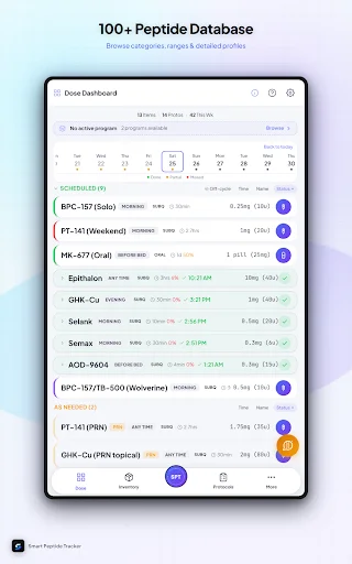 Smart Peptide Tracker: Optimiza tu Seguimiento de Péptidos - Screenshot 10