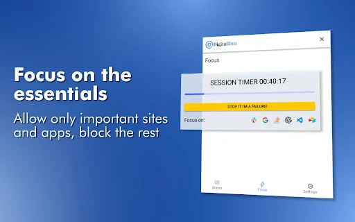 DigitalZen: Bloqueador de Sitios Web y Herramienta de Productividad - Screenshot 2