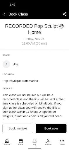 Descarga Pop Physique: Reserva tus clases de fitness fácilmente - Screenshot 3