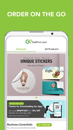 Descargar GotPrint App – Impresión Profesional para tu Negocio - Screenshot 1
