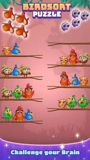 Descargar Bird Sort: Color Puzzle Master – Juego de Lógica Gratis - Screenshot 12
