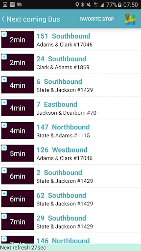 Chicago Bus Tracker (CTA) – Rastreo de autobuses y trenes L - Screenshot 6