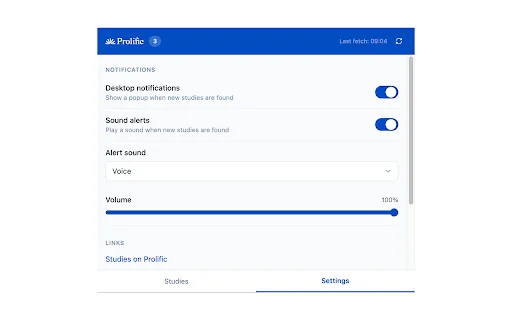 Prolific Assistant: Recibe Alertas de Estudios en Tiempo Real - Screenshot 2