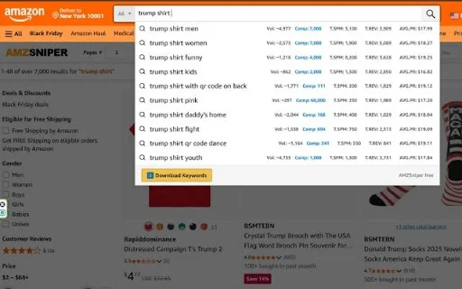 AMZSniper: La mejor herramienta gratuita para Merch y KDP en Amazon - Screenshot 3