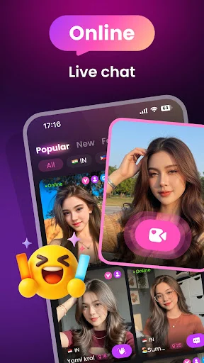 Descarga Yami-Chat & Live Stream – Conoce gente y chatea gratis - Screenshot 1
