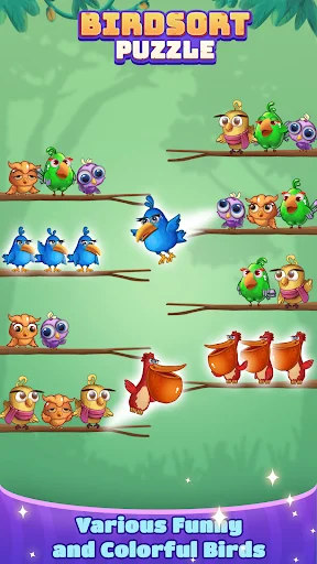 Descargar Bird Sort: Color Puzzle Master – Juego de Lógica Gratis - Screenshot 3