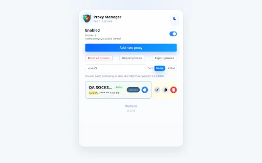 Proxy Manager: Gestiona tus proxies fácilmente en el navegador - Screenshot 4