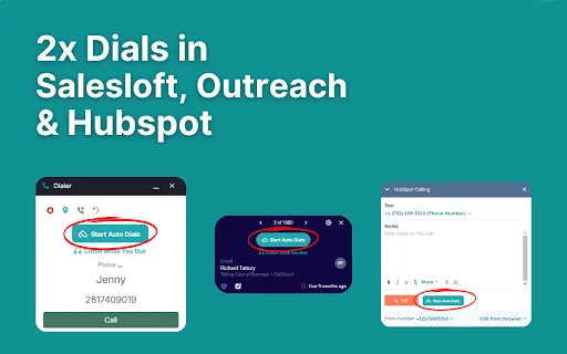 CallCloud: Power Dialer para Salesloft, Outreach y HubSpot - Screenshot 1
