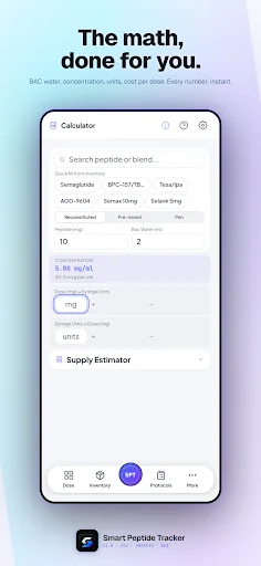 Smart Peptide Tracker: Optimiza tu Seguimiento de Péptidos - Screenshot 8