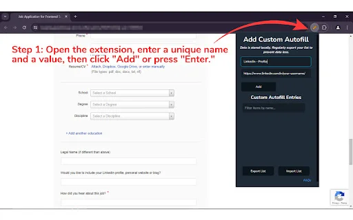 Easy Custom Autofill: Rellena formularios al instante – Descarga - Screenshot 1