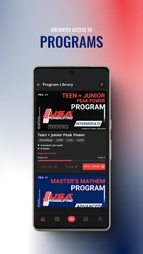 Descarga USA Powerlifting: Programas de Entrenamiento Profesional - Screenshot 2