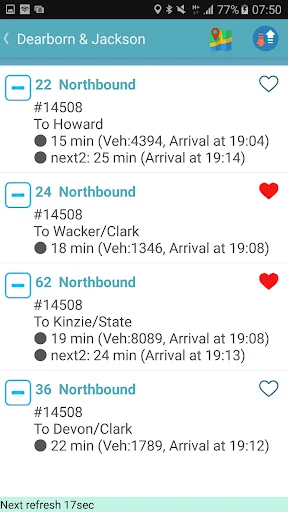 Chicago Bus Tracker (CTA) – Rastreo de autobuses y trenes L - Screenshot 5