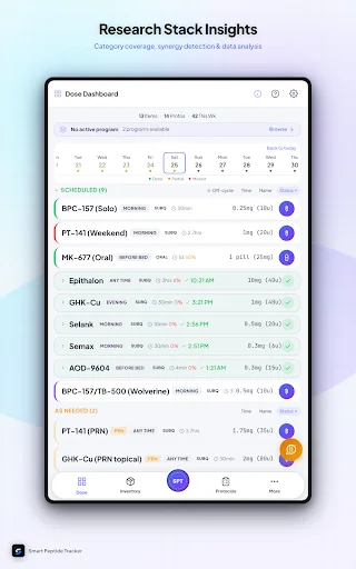 Smart Peptide Tracker: Optimiza tu Seguimiento de Péptidos - Screenshot 15