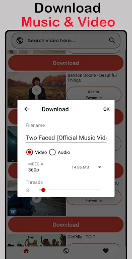 Descargar Videos y Stories: Music & Video Downloader Rápido - Screenshot 3