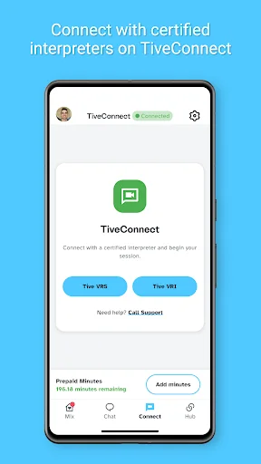 Descarga Tive: Servicio de Interpretación ASL y Video Chat Accesible - Screenshot 3