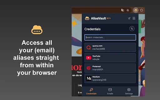AliasVault: Gestor de Contraseñas y Aliados de Email Seguro - Screenshot 2