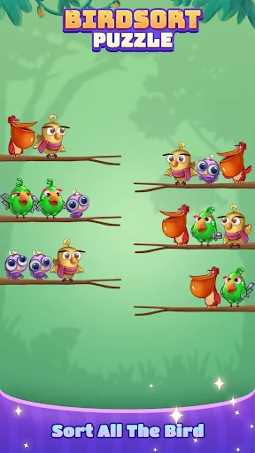 Descargar Bird Sort: Color Puzzle Master – Juego de Lógica Gratis - Screenshot 5