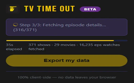 TV Time Out: Exporta tus series y películas de TV Time fácilmente - Screenshot 3