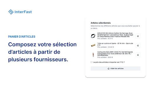 InterFast: Importa productos a tus presupuestos en un solo clic - Screenshot 2