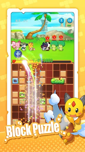 Descargar Block Puzzle : Cubemon – Juego de Rompecabezas Gratis - Screenshot 1