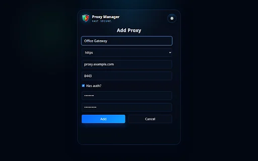 Proxy Manager: Gestiona tus proxies fácilmente en el navegador - Screenshot 2